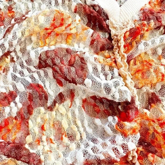 NWOT free people• Solana sheer ruched lace top size small - Picture 6 of 8